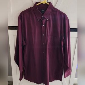 Men's Burgundy Dress Shirt